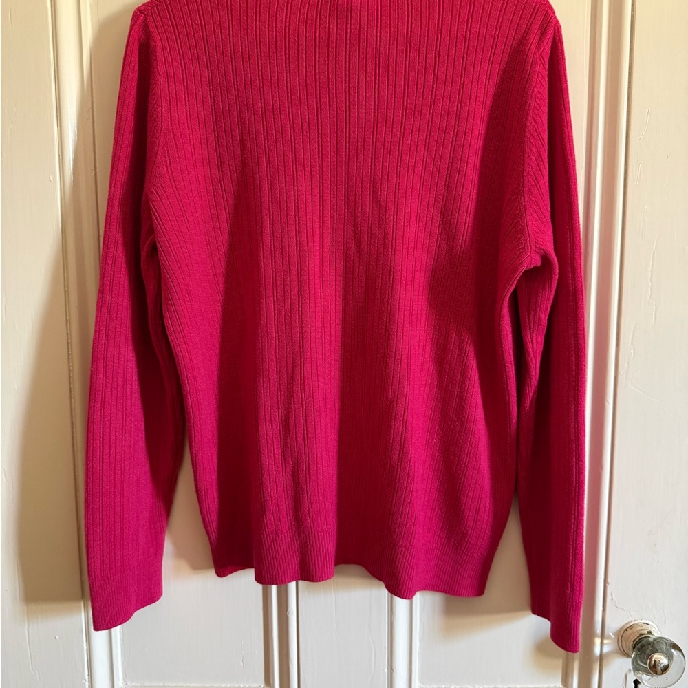 Allison Daley Women's Pink Cable Knit Sweater - Picture 2 of 3